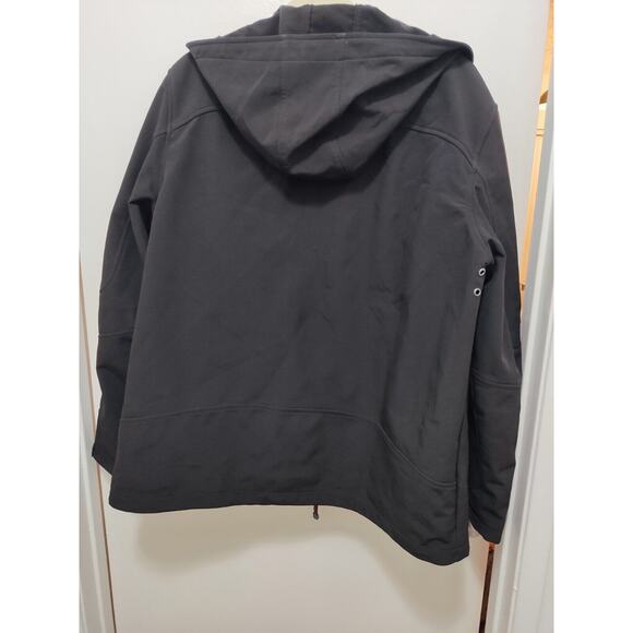 Guess Jacket Mens Extra Large Black Soft Shell‎ Full Zip Hooded Lined - Picture 11 of 14